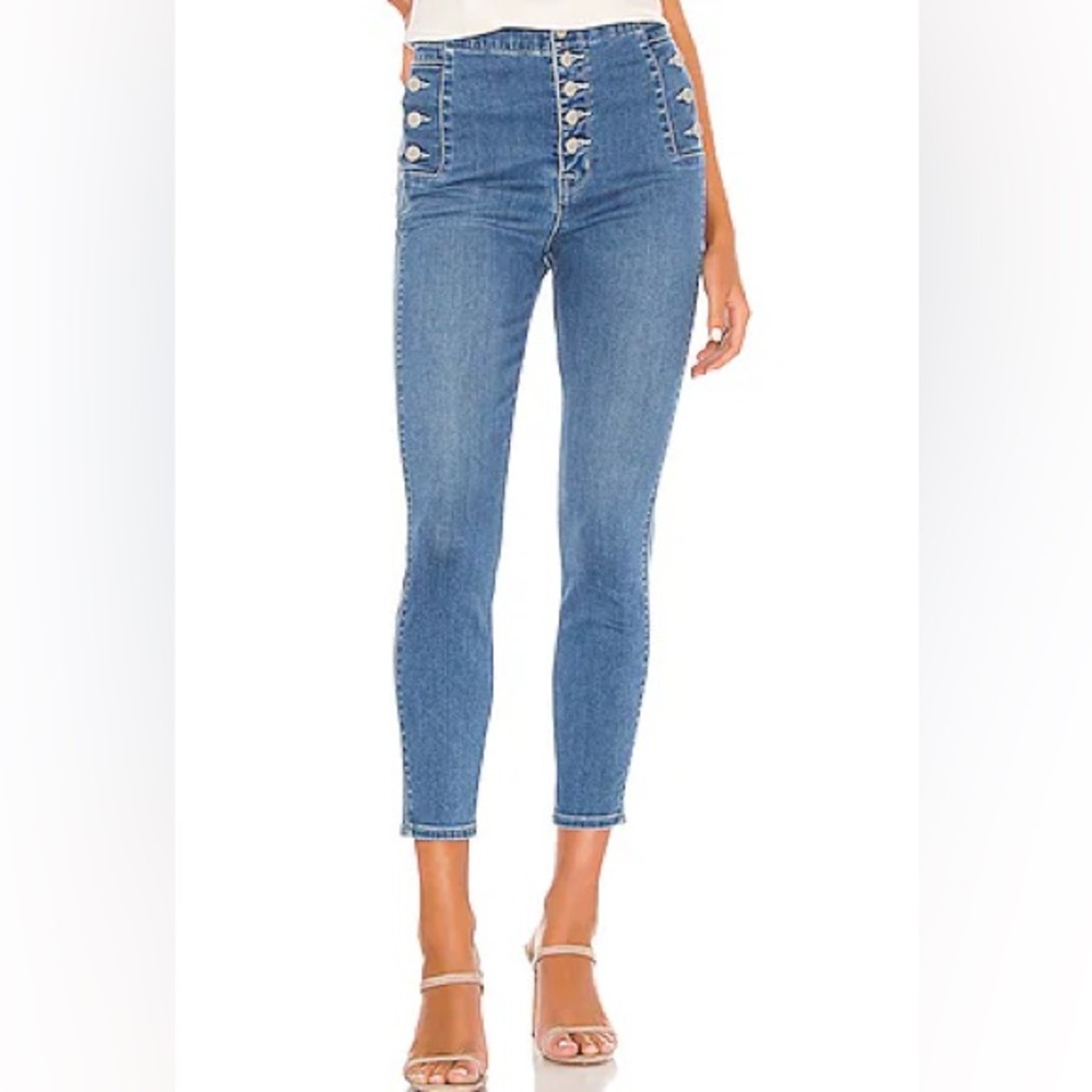 J Brand Natasha Sky High Crop Skinny In Argo